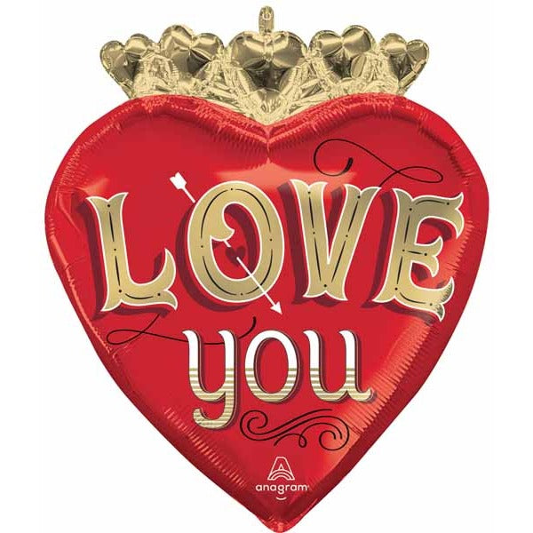 Just My Type Love 23-Inch Shaped Foil Balloon