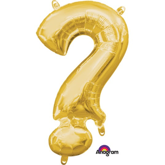 16-Inch Gold Question Mark Foil Balloon