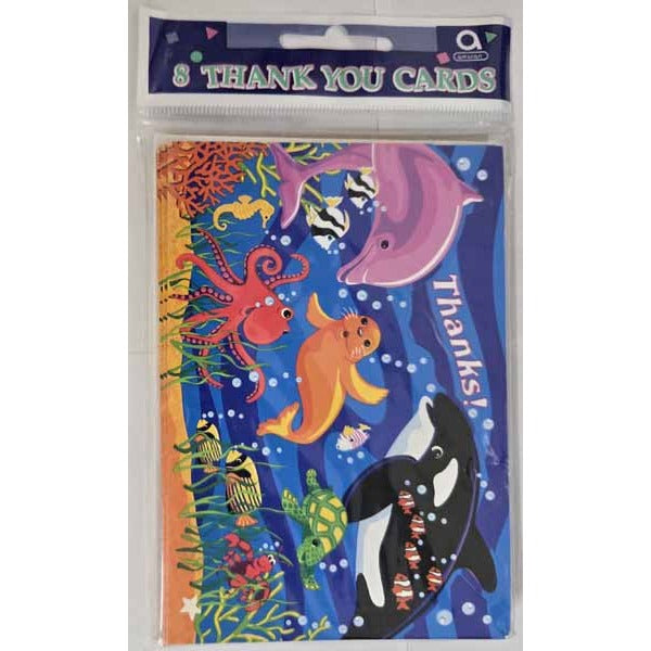 Under the Sea Thank You Cards, 8 Pack