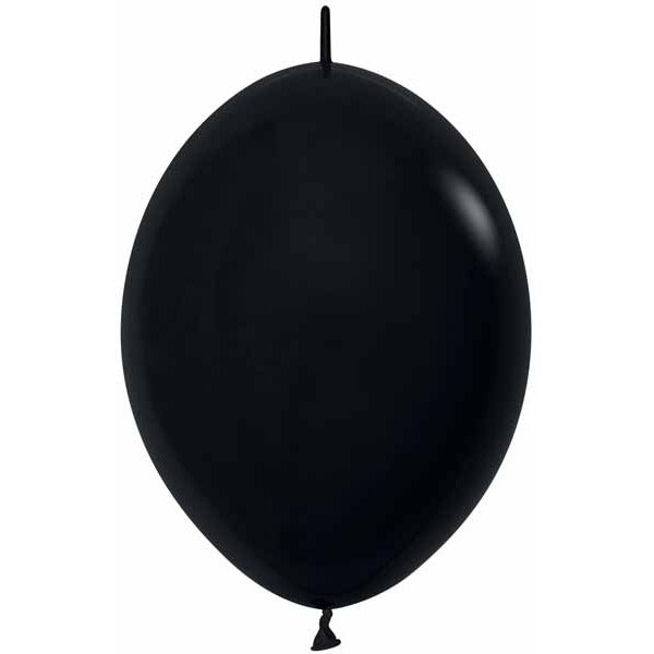 Sempertex Black 6-Inch Link-O-Loon Latex Balloons, 50 Count