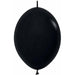 Sempertex Black 6-Inch Link-O-Loon Latex Balloons, 50 Count