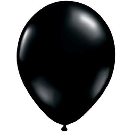 9" Onyx Black Latex Balloons - Pack Of 100