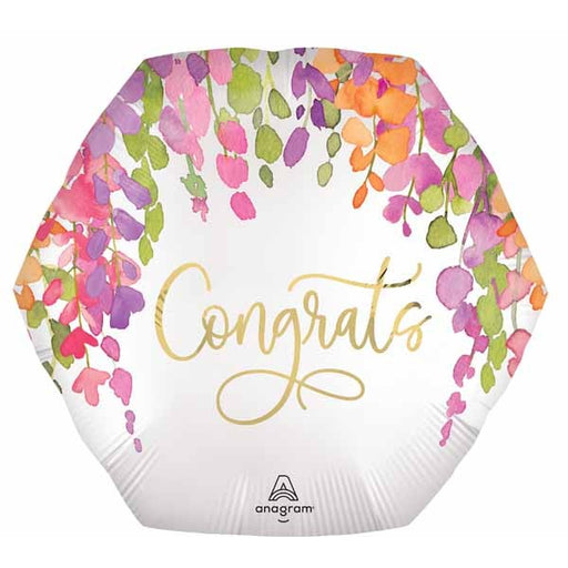 Romantic Floral Congrats 28" Foil Balloon