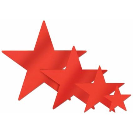 Red Foil Star Decoration, 9 Inch