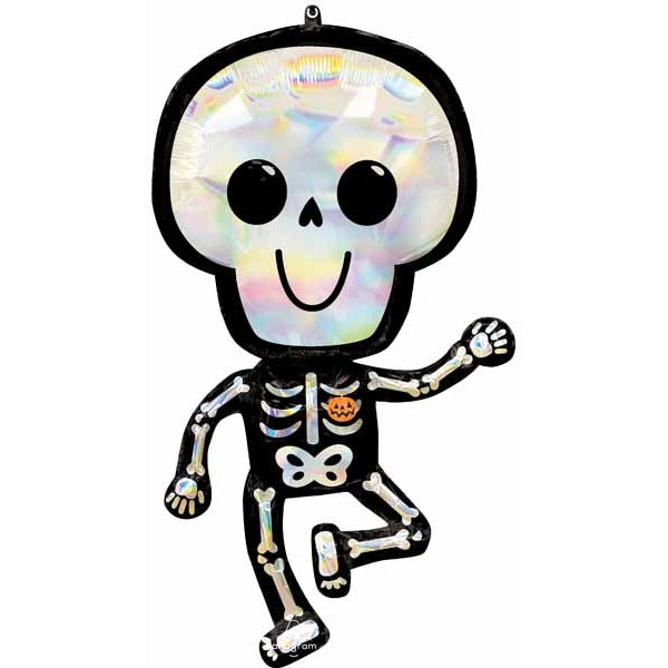 Bare Bones Skeleton 37" Holographic Foil Balloon