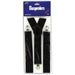 Adjustable Black Costume Suspenders