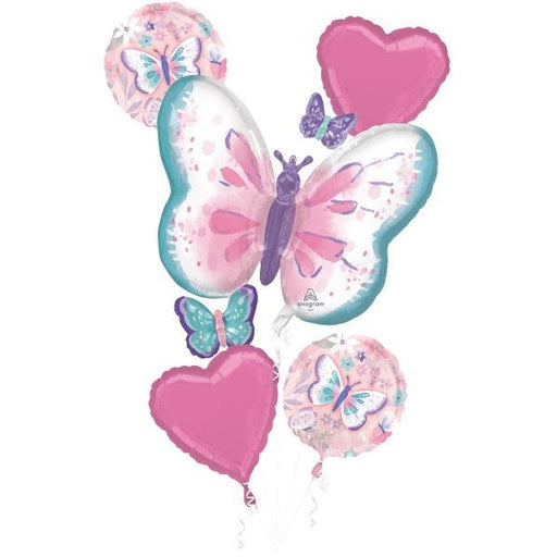 Flutters Happy Birthday Butterfly Foil Balloon Bouquet