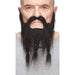 Black Captain Costume Mustache and Beard Set