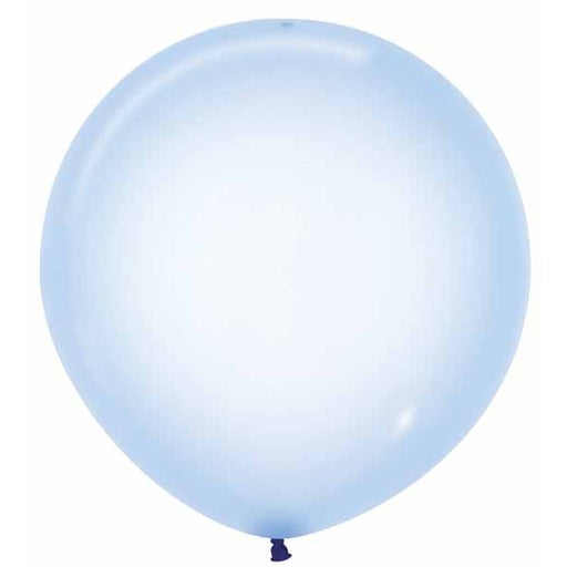 Crystal Pastel Blue 24-Inch Latex Balloons, 10 Pack