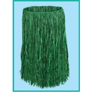 Green XL Raffia Hula Skirt, 36 x 28 Inches