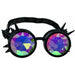 Black Steampunk Goggles with Multi-Lens Detail
