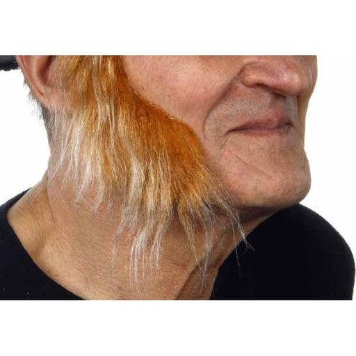 Strawberry Red and White Self-Adhesive Costume Sideburns