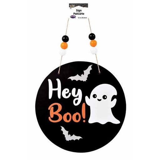 Panneau « Joyeux Halloween » de 12 pouces, motif « Boo »