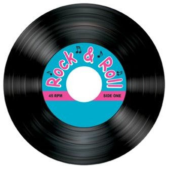 ROCK & ROLL RECORD COASTERS 3.5" 8/PKG