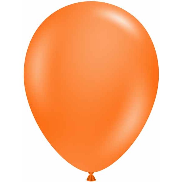 TUFTEX 11 Inch Standard Orange Latex Balloons, 12 Count