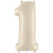 Megaloon Number 1 Balloon in White Sand, 34 Inch