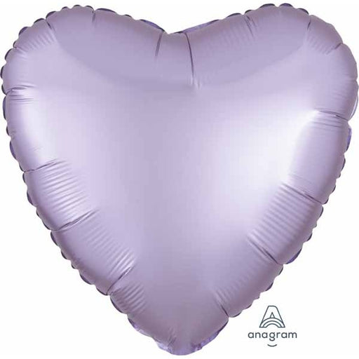 18" Pastel Lilac Satin Luxe Heart Foil Balloon