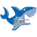 28-Inch Birthday Shark Shaped Foil Balloon