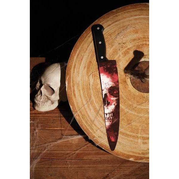 Skull Graphic Chef Knife Costume Accessory