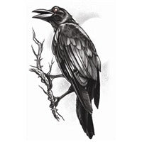 The Raven Goth Temporary Tattoo
