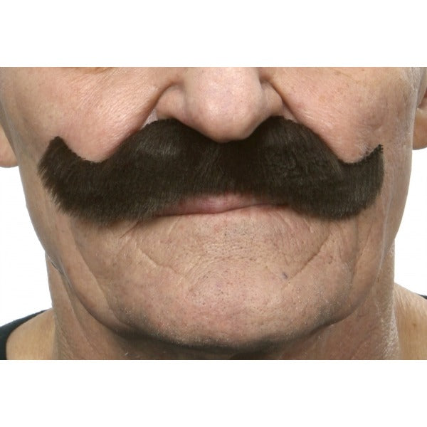 Dark Brown Costume Moustache, 12 cm