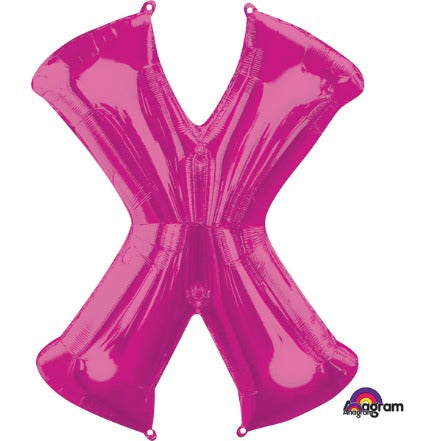 35-Inch Pink Letter X Balloon