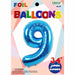 34-Inch Blue Number 9 Foil Balloon