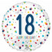 Confetti Happy 18th Birthday Round Foil Balloon, 18 Inch