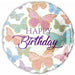 Happy Birthday Butterfly 18-Inch Foil Balloon