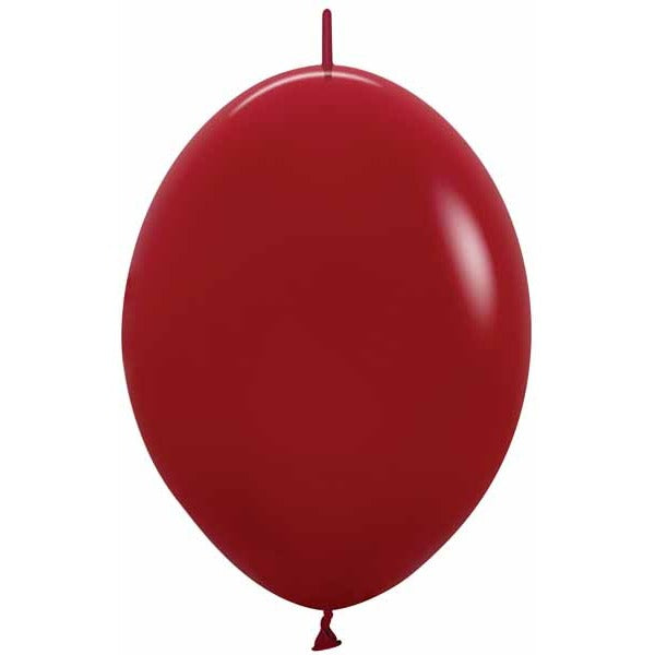 Sempertex Red 6-Inch Link-O-Loon Latex Balloons, 50 Pack