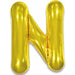 34-Inch Gold Letter N Foil Balloon