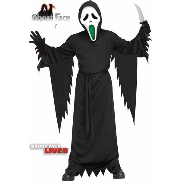 Ghost Face Light-Up Fade Mouth Child Costume, Large 12/14