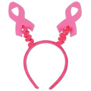 Pink Ribbon Bopper Headband