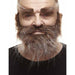 Brown and White Moustache, Beard and Eyebrows Costume Set
