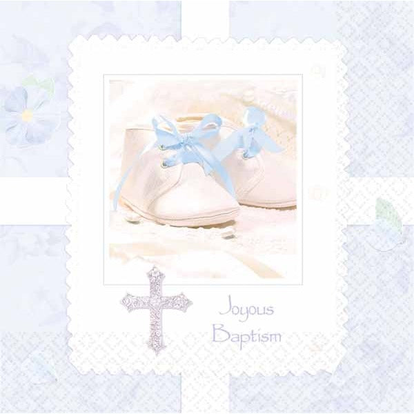 Tiny Blessings Blue Baptism Luncheon Napkins, 16 Count
