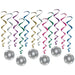 Disco Ball Whirl Hanging Decorations, 12 Pack