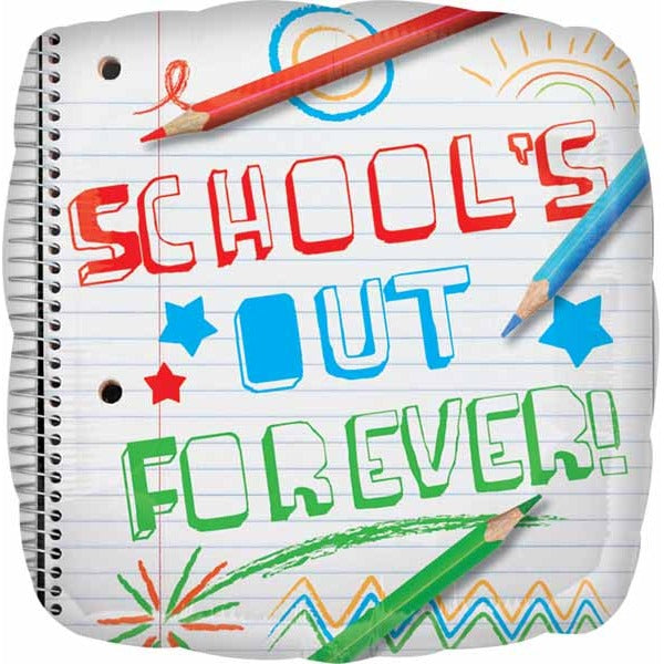 School's Out Forever 18-Inch Foil Balloon
