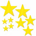 Gold Foil Star Cutouts, 9 Pack