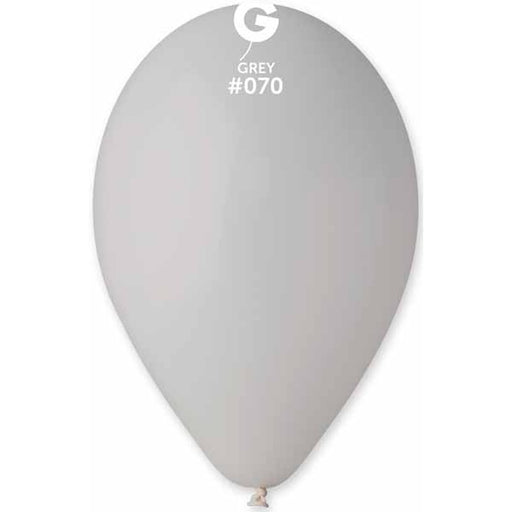 Gemar 12" Grey #070 Latex Balloons, 50 Pack