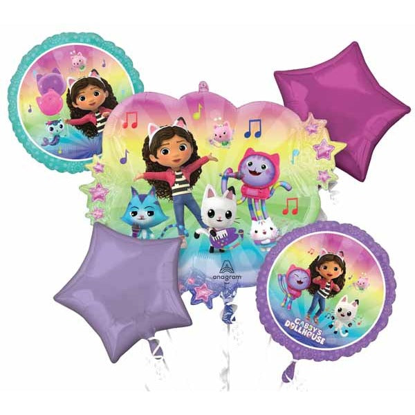 Gabby's Dollhouse Foil Balloon Bouquet