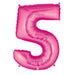 Megaloon 40 Inch Pink Number 5 Balloon