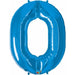 34-Inch Sapphire Blue Number 0 Balloon