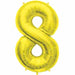 34-Inch Gold Number 8 Balloon