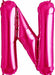 34 Inch Magenta Letter N Balloon