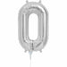 16-Inch Silver Number 0 Balloon