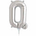 16-Inch Silver Letter Q Balloon