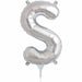 16" Silver Letter S Balloon