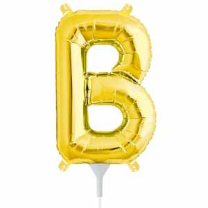 16-Inch Gold Letter B Balloon