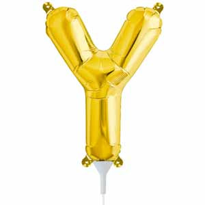 16" Gold Letter Y Balloon
