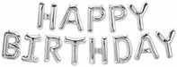 Silver Happy Birthday Letter Balloon Kit, 16 Inch